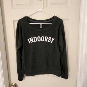 Heather charcoal slouchy pullover